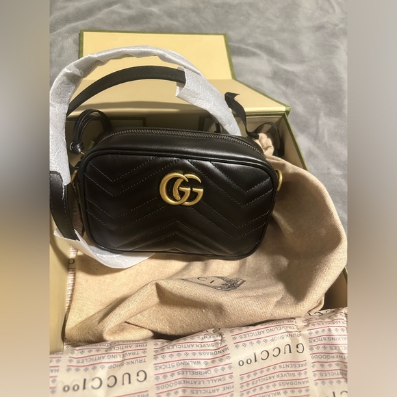 NWT Gucci GG Marmont Mini Shoulder Bag in Box - Picture 5 of 11